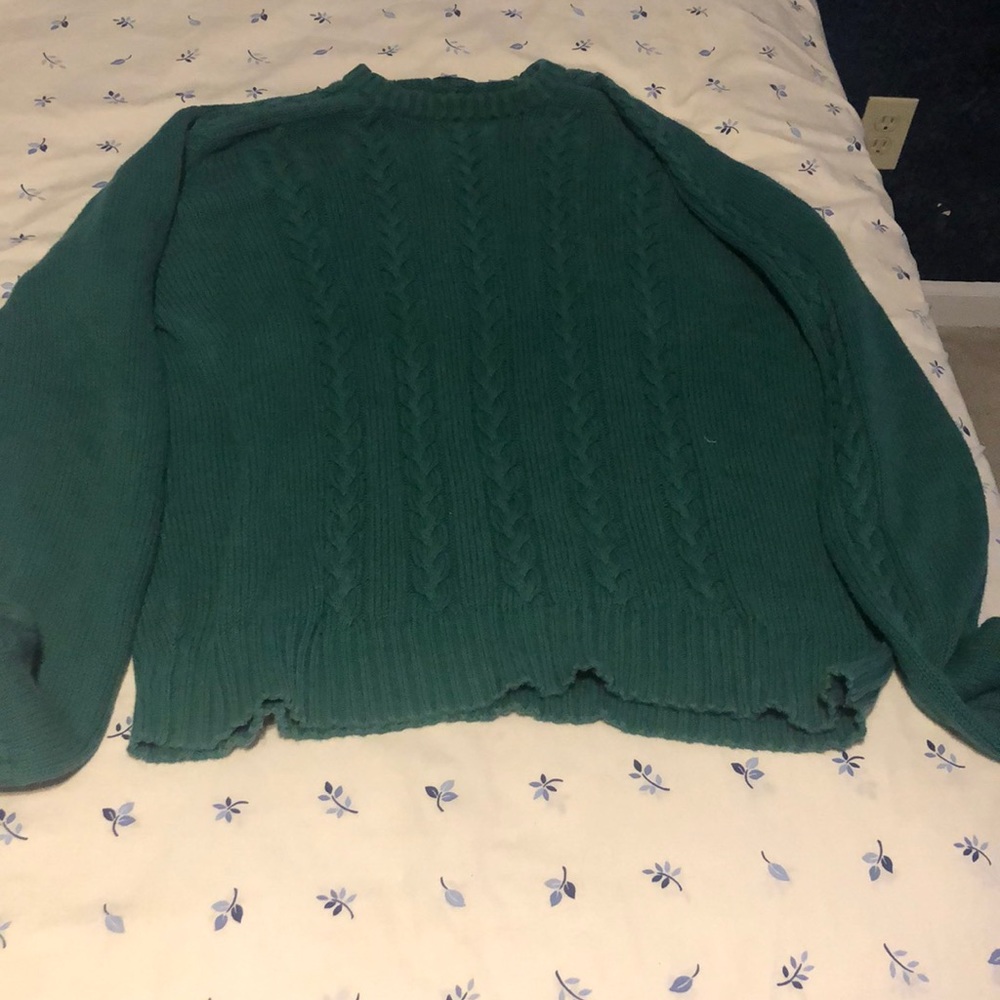 Racquet green long sleeve sweater